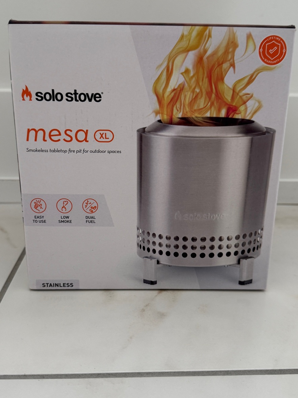 Tabletop Fire Pit -Solo Stove Mesa XL Stainless Steel